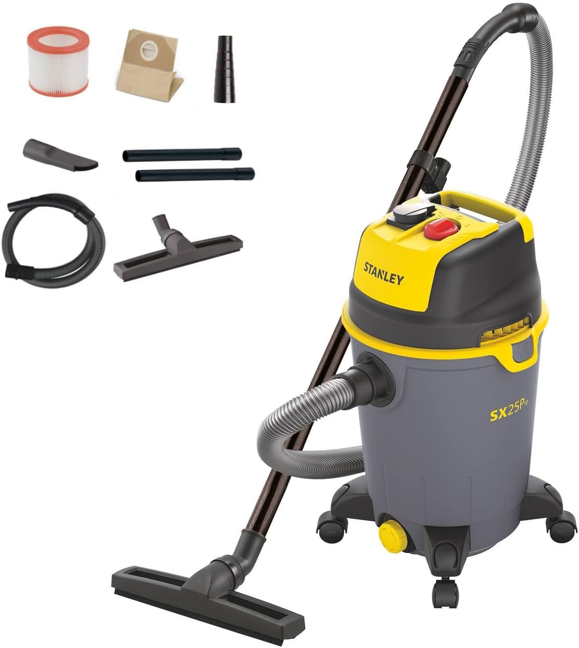 Stanley Nass und Trockensauger SXVC25PTDE (1200 W, 25 l)