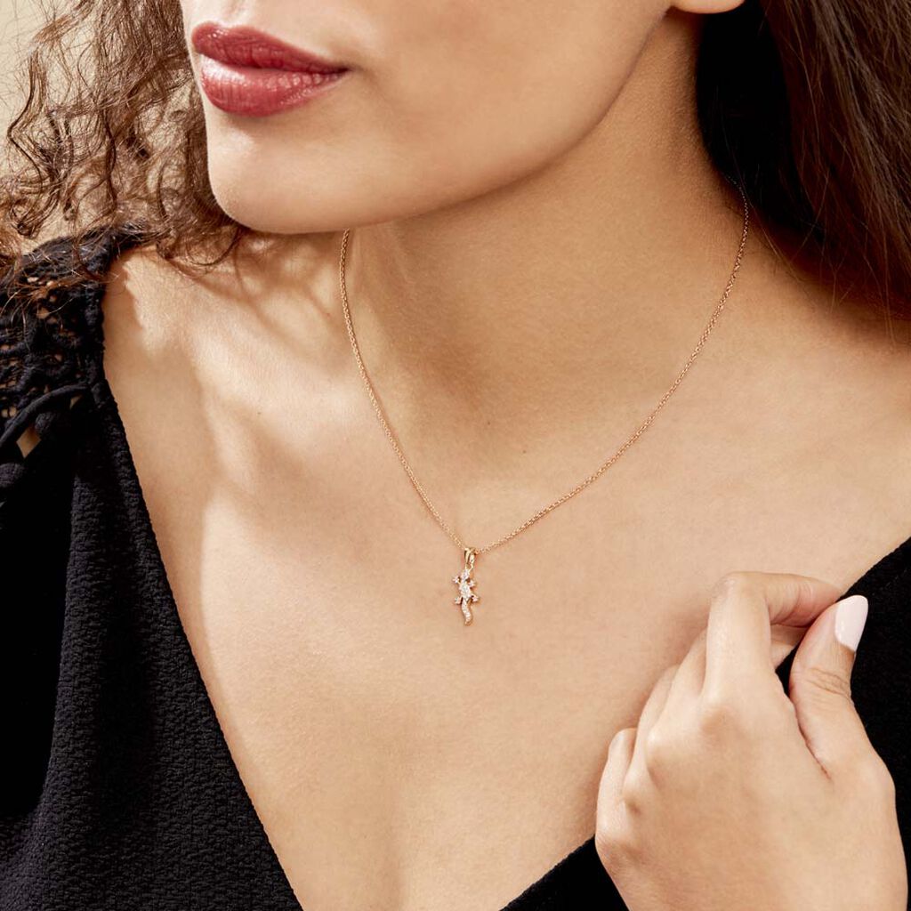 Collier Lehar Plaqué Or Oxyde