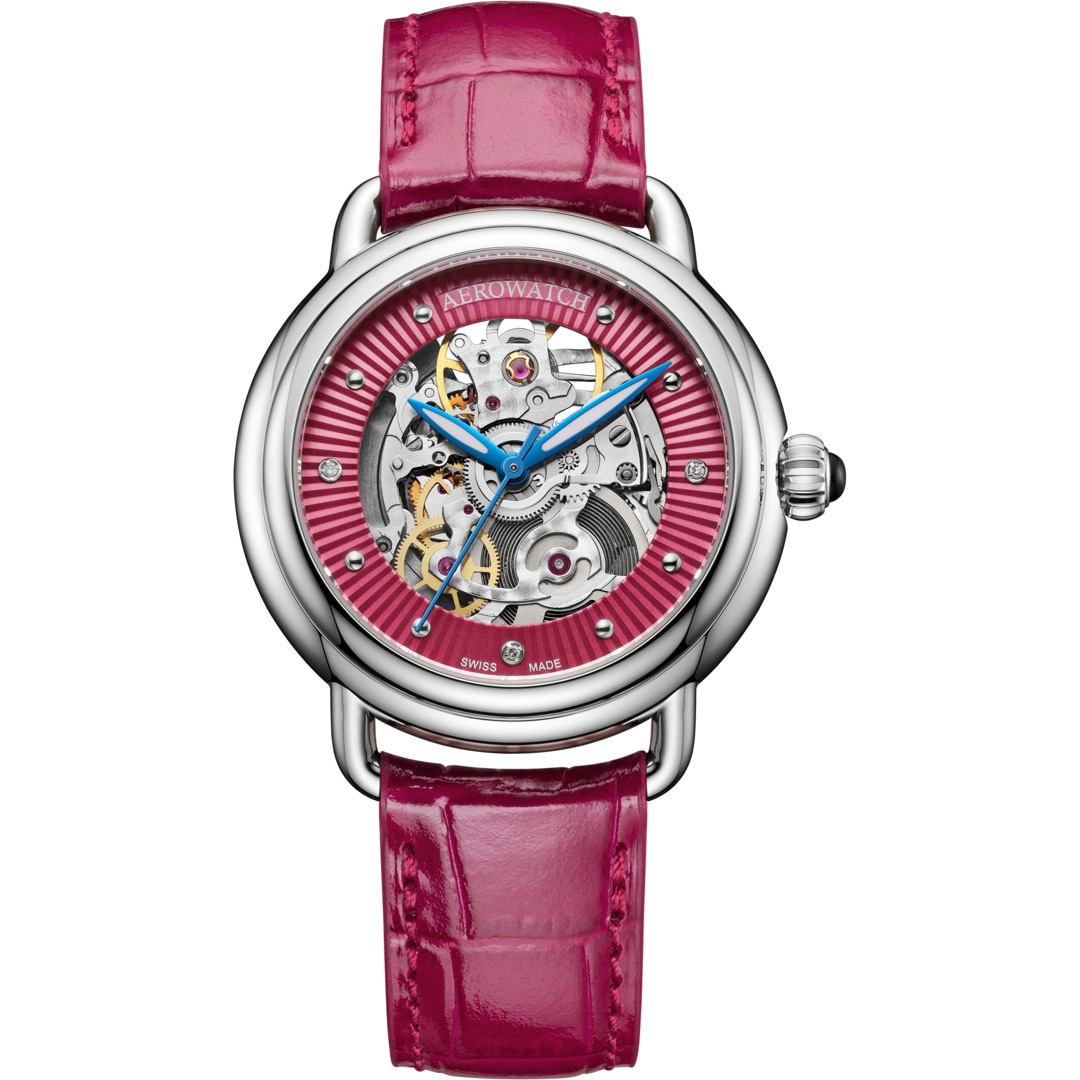 Aerowatch 1942 Lady Automatic Skeleton Rot