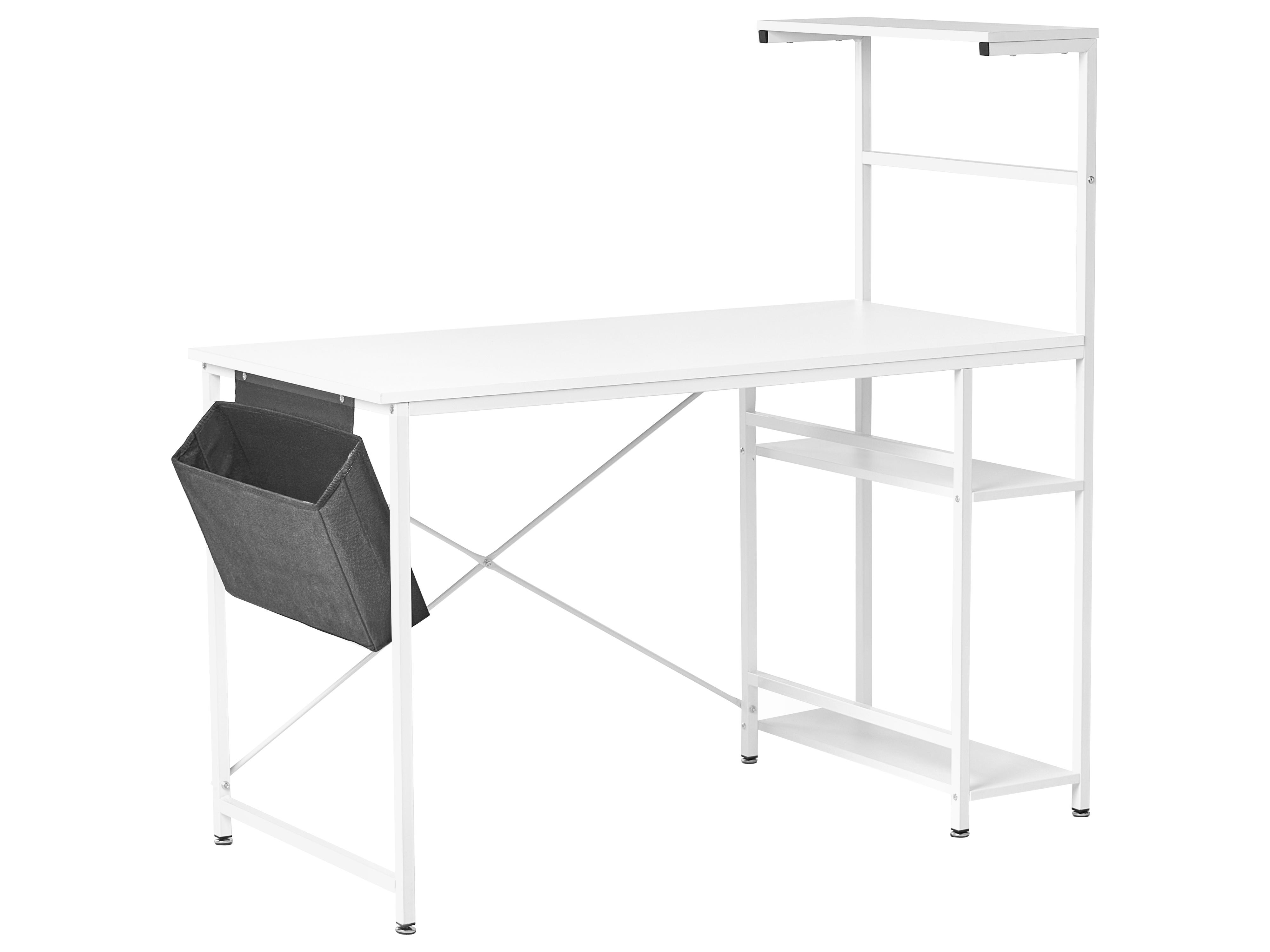 Game bureau ARAMINGO Wit 120 cm 60 cm met opbergruimte LED