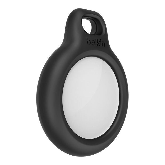 Apple AirTag Anhänger Hardcase Hülle Schlüsselanhänger   Schlüsselring (F8W973BTBLK) - Schwarz