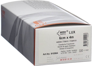 WERO SWISS Lux El Fixierbinde 4mx6cm weiss, 8 x 20 Stück