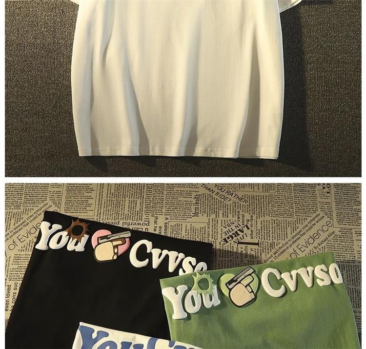 Bay Go Mall - T-shirt met ronde hals en elleboogmouwen