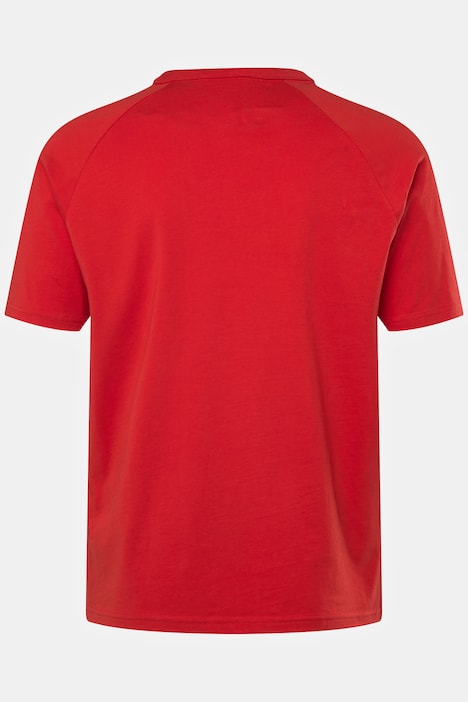 T-Shirt, Raglan-Halbarm, Brust-Print, Rundhals, bis 8 XL