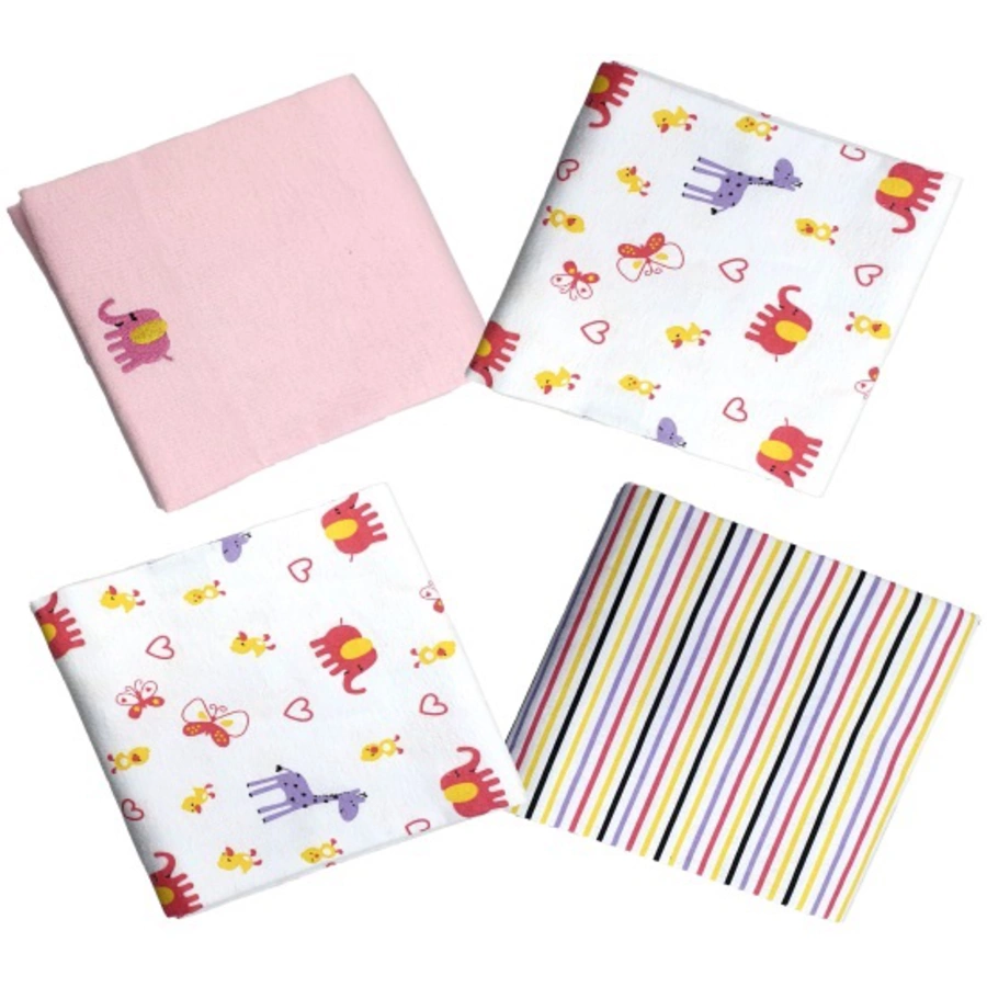 HÜTTE & CO Moltontücher 4er-Pack pink