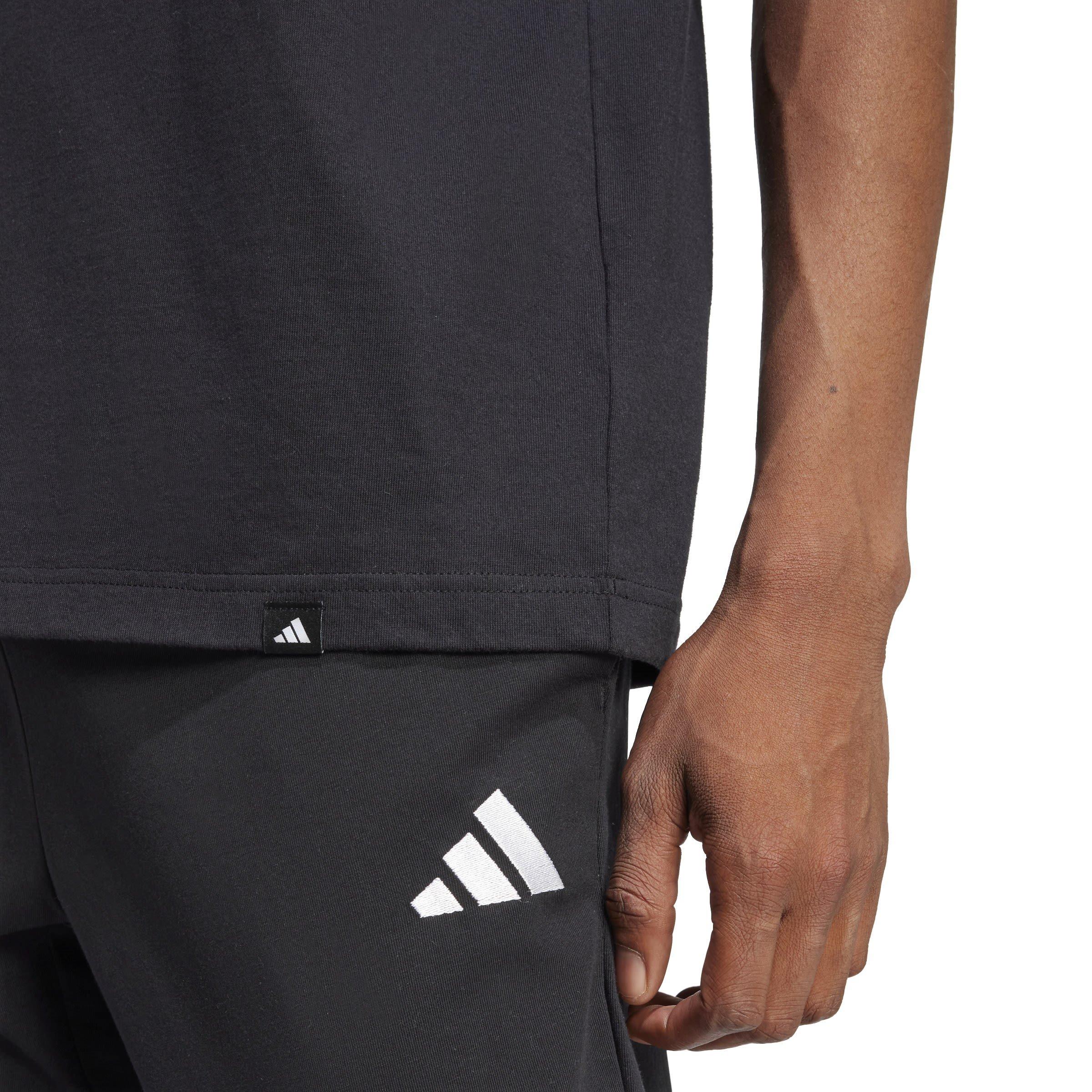 adidas Lounge Slides Graphic Pocket T Shirt Adults