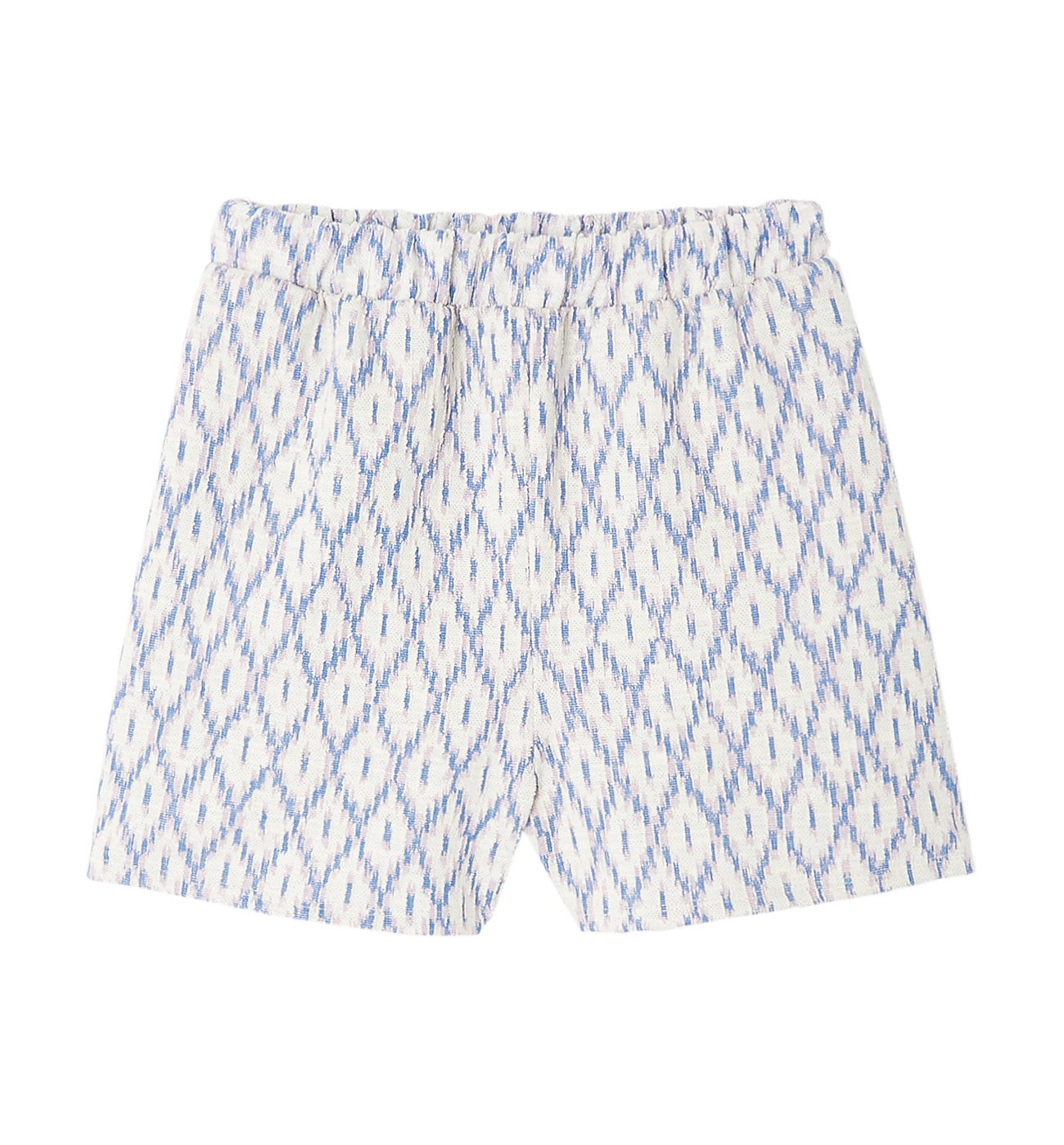 Short en jersey tissé - Imprimé bleu