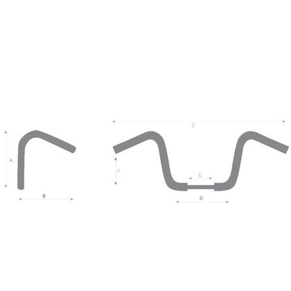 Guidon Highway Hawk The Boss 25 mm pour Harley Davidson Universel - Gris