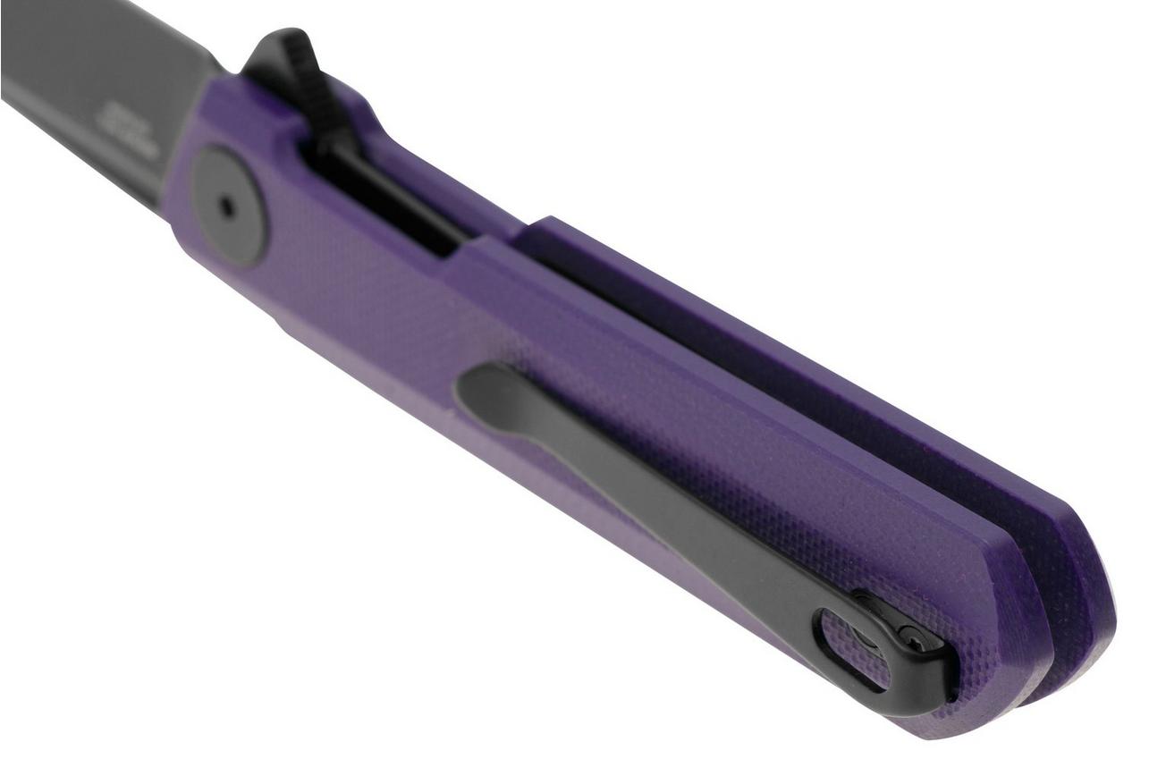 Bestechman Mini Dundee BMK03J Black PVD Purple G10, zakmes, Ostap Hel Design