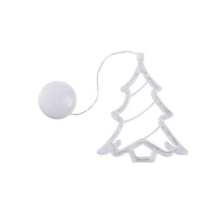 (20x15cm) Weihnachts LED Deko Christmas Fenster Beleuchtung mit Saugnapf (Batteriebetrieben) - Tannenbaum