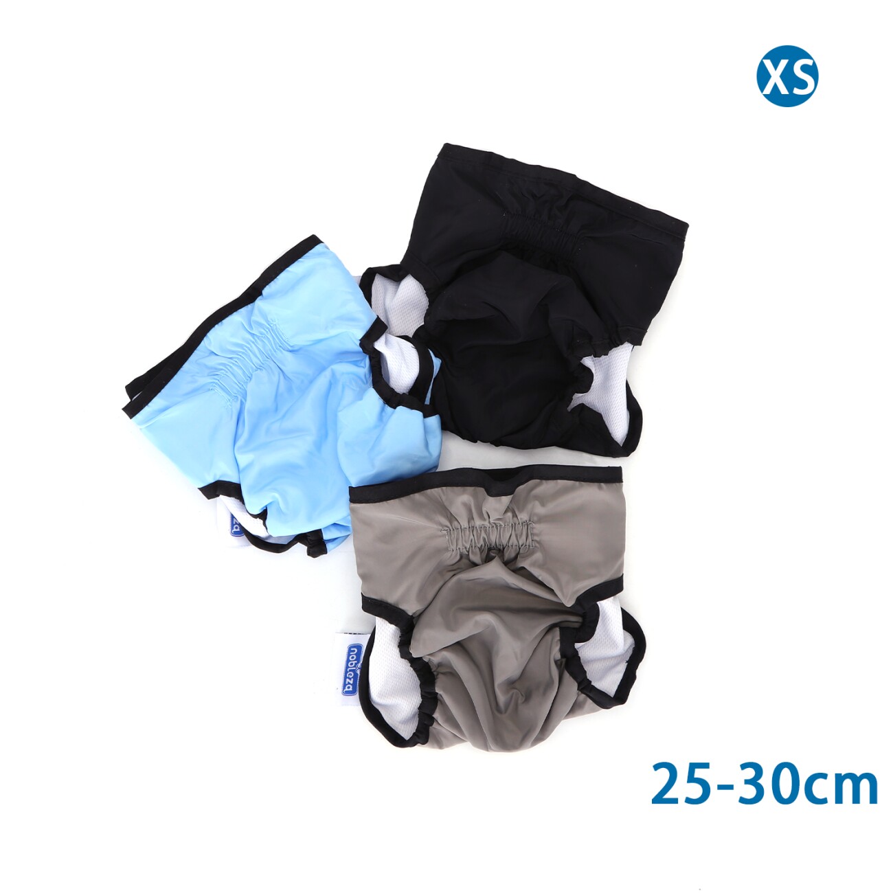 nobleza - 3er Set waschbare Windeln für Hunde XS