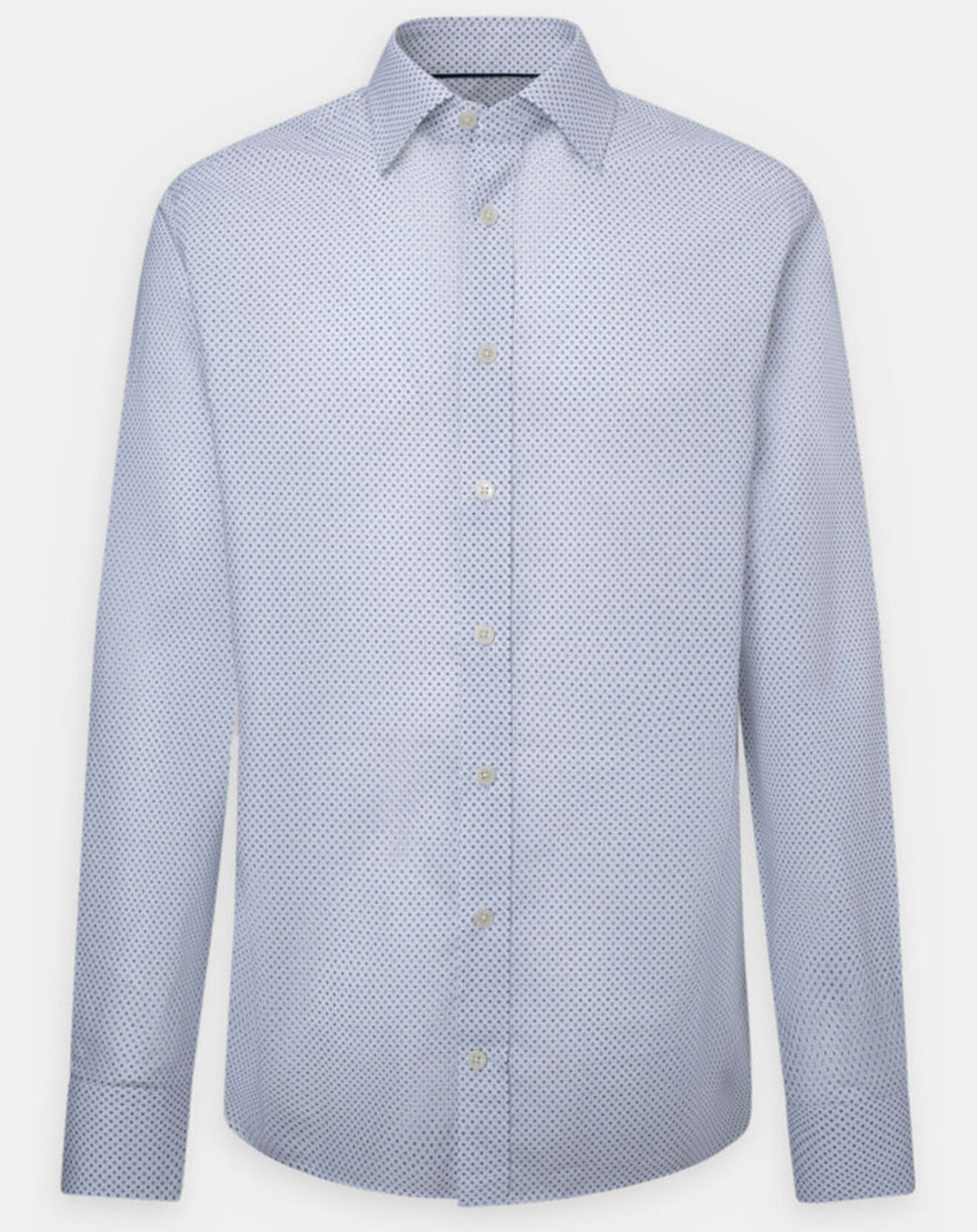 Hackett London Chemise Slim Fit à micro imprimé géométrique blanche