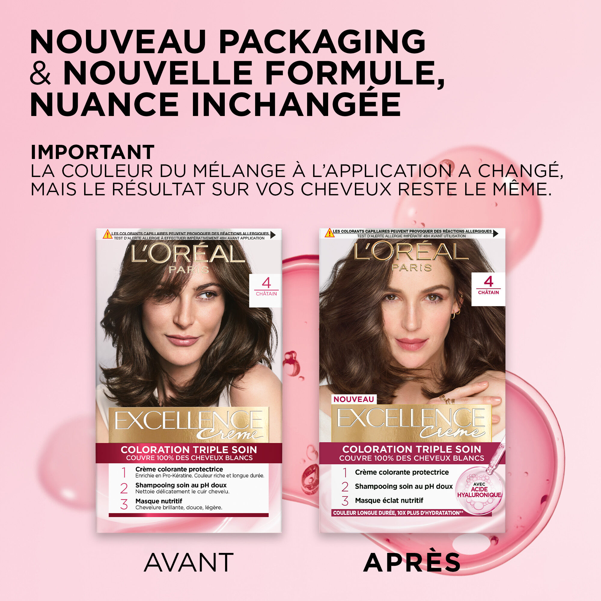 Excellence Crème Brunes / Noires · Couvre 100% des cheveux blancs