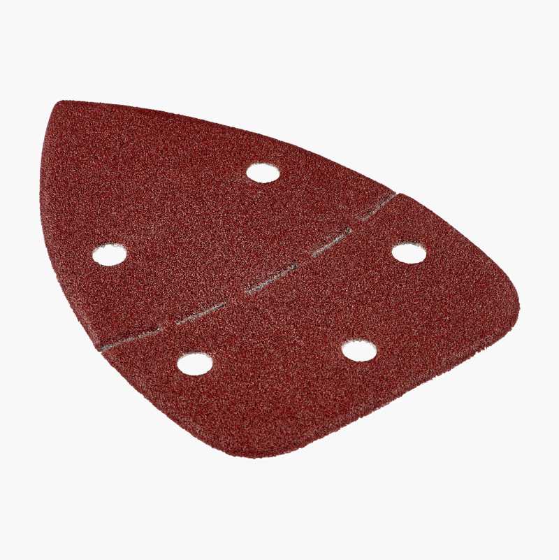 Slipepapir K80, fem hull, 10 stk.