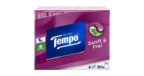 Tempo Taschentücher sanft & frei 30x9 Stück