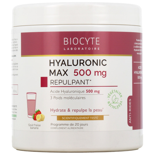 Biocyte Hyaluronic Max 500 mg - Hydrate et Repulpe la Peau