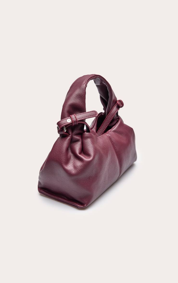 Rouge Bordeaux Mini Sac À Main Affaissé En Synthétique