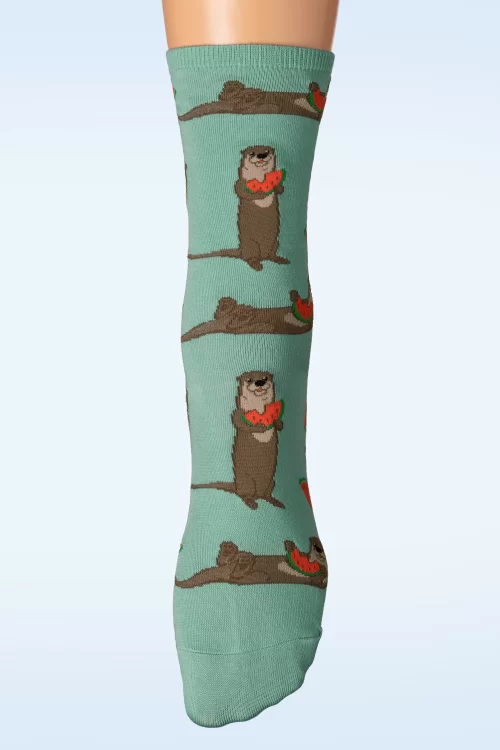 Socksmith Ottermelon sokken in hemelsblauw