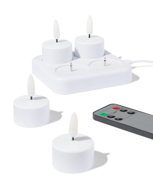 bougies chauffe-plat rechargeables - lot de 4