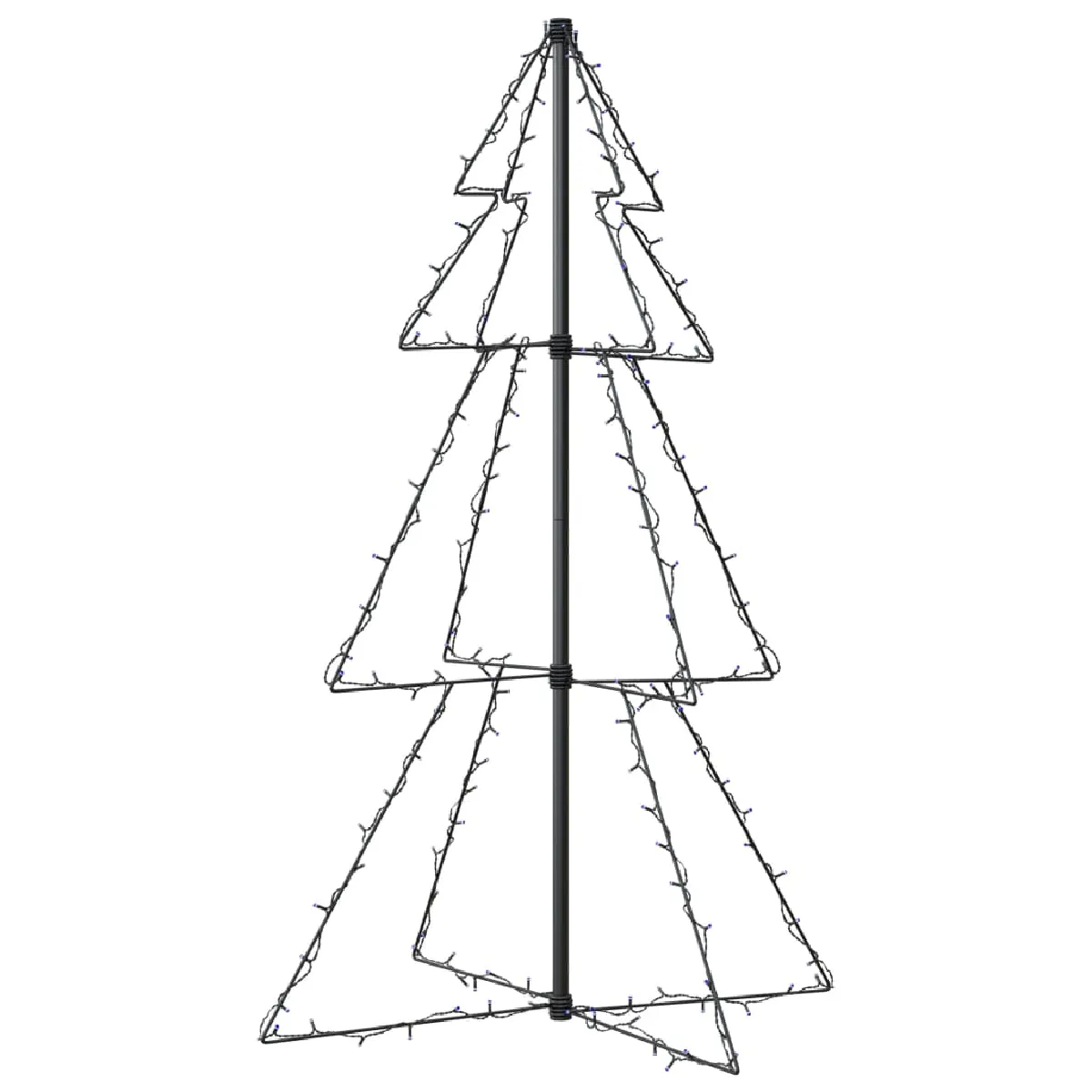 vidaXL Arbre cône LED 160 - 78x120 cm