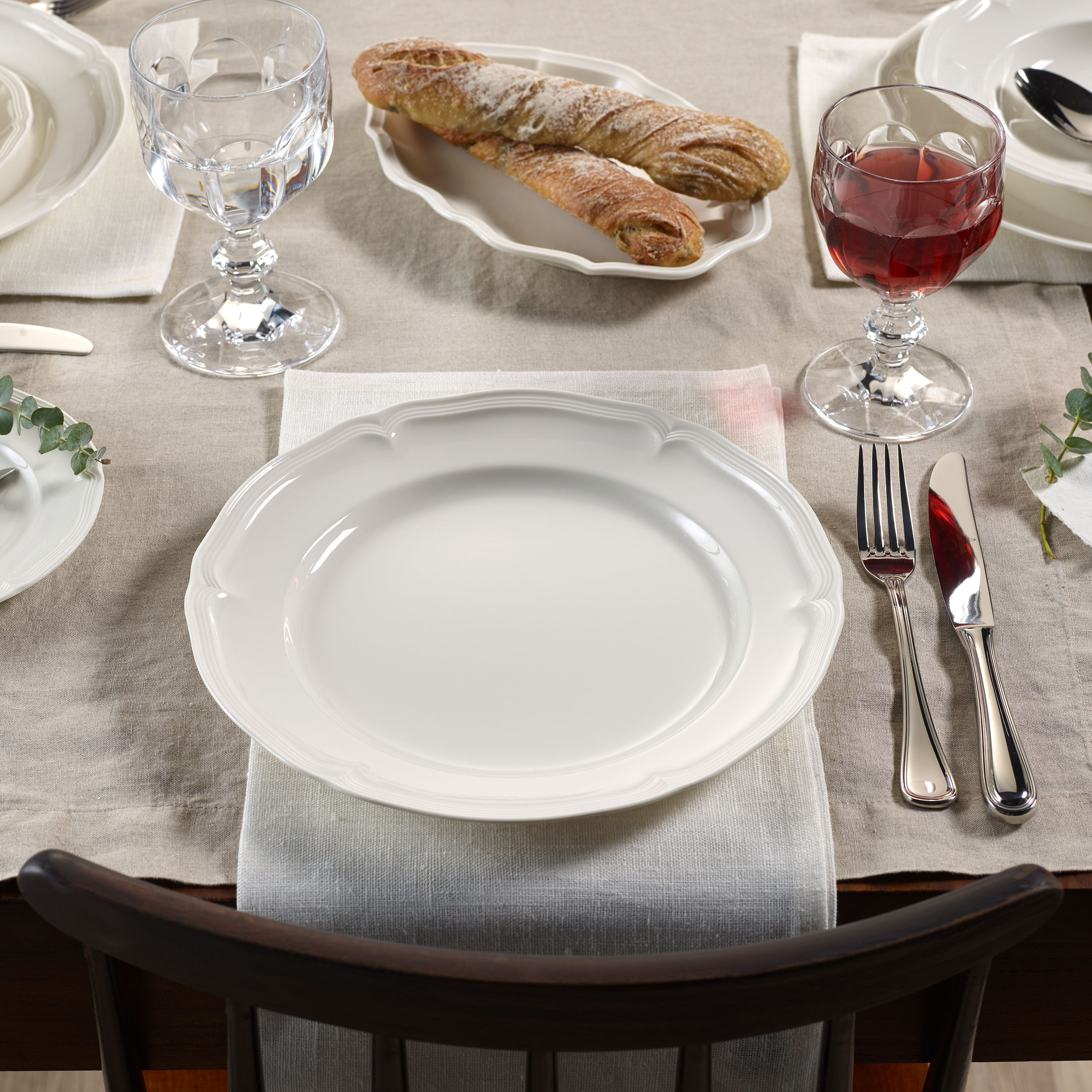 Manoir Dinner plate White, 10.6'', Premium Porcelain