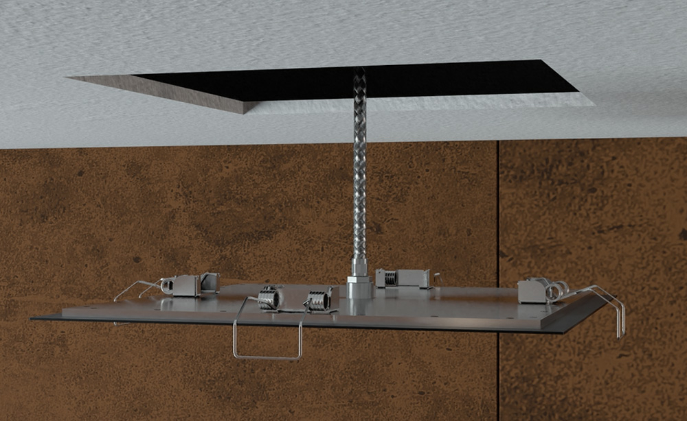 Bellezza Bagno Clip On inbouw hoofddouche 34x34cm RVS