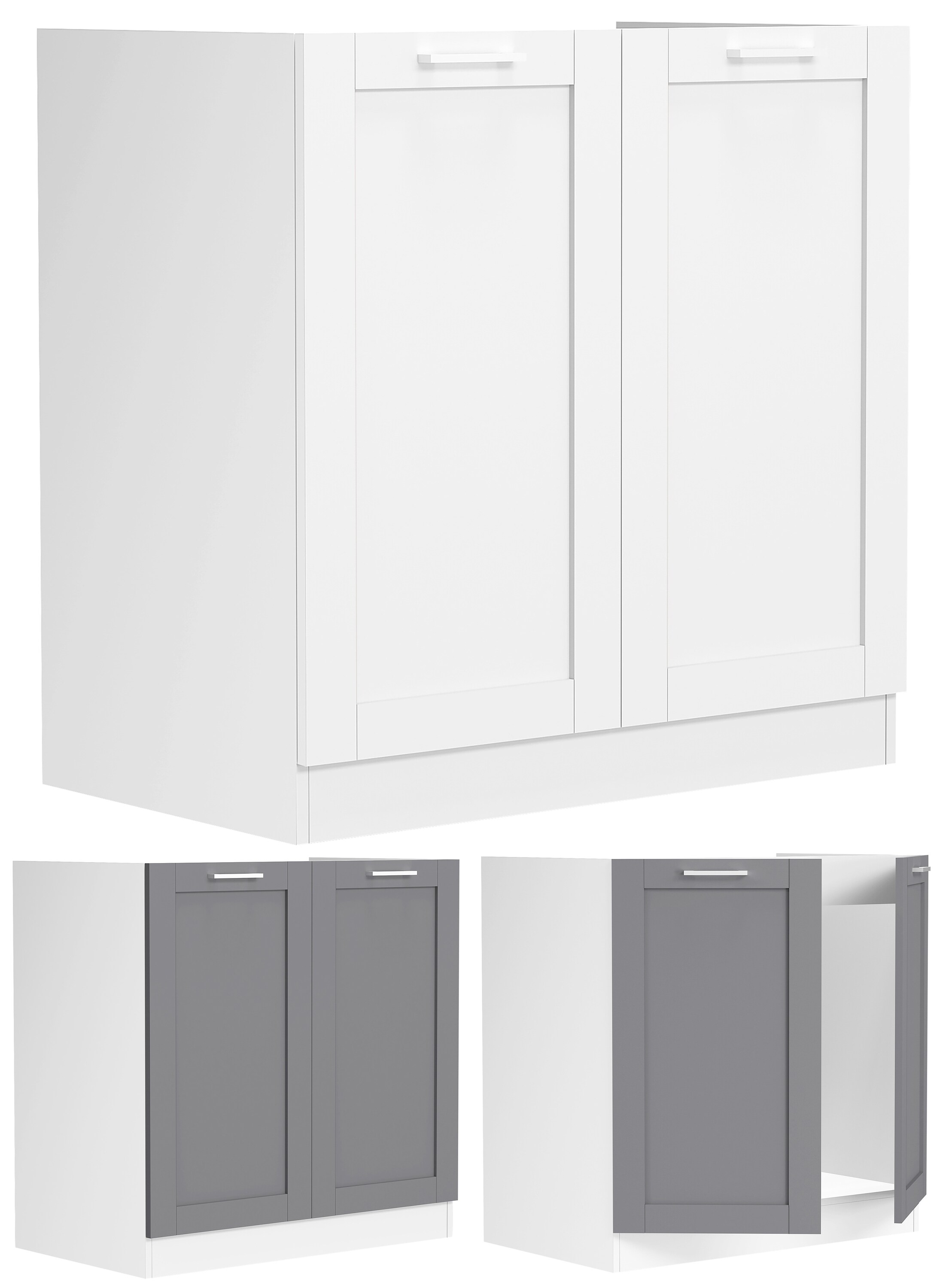 VCM Spülenunterschrank Breite 80 cm Spülschrank Unterschrank Spüle Küche Landhaus Colura