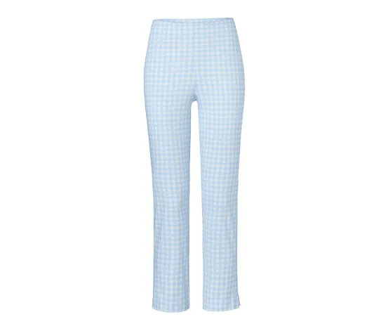 7/8-Stretchhose, hellblau-weiß