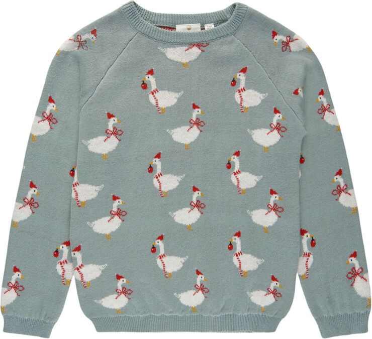 The New TNHoliday Jacquard Goose Pullover Abyss