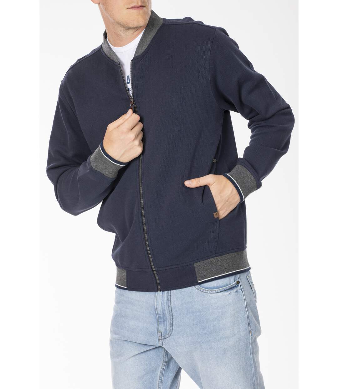 Sweat coupe bomber ADELMO BLEU / MARINE