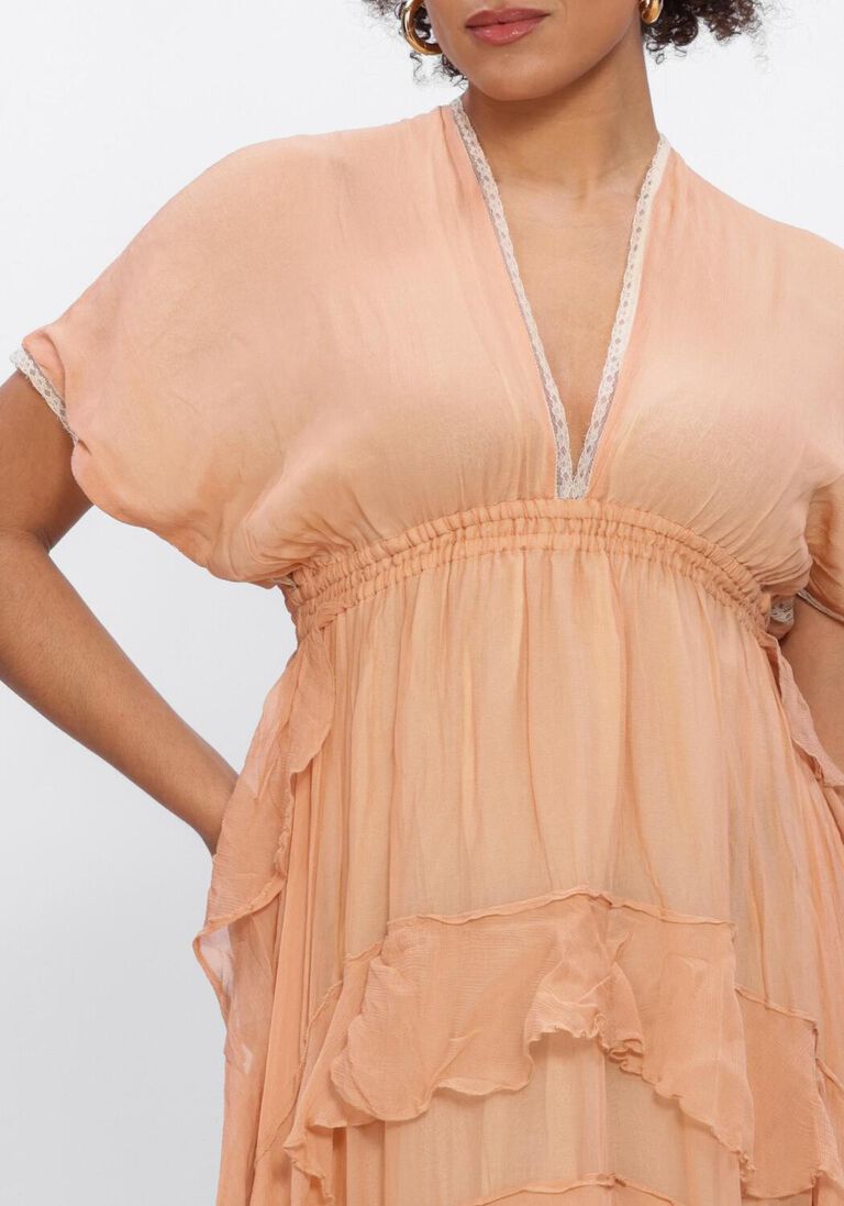 roze mes demoiselles maxi jurk charlotte
