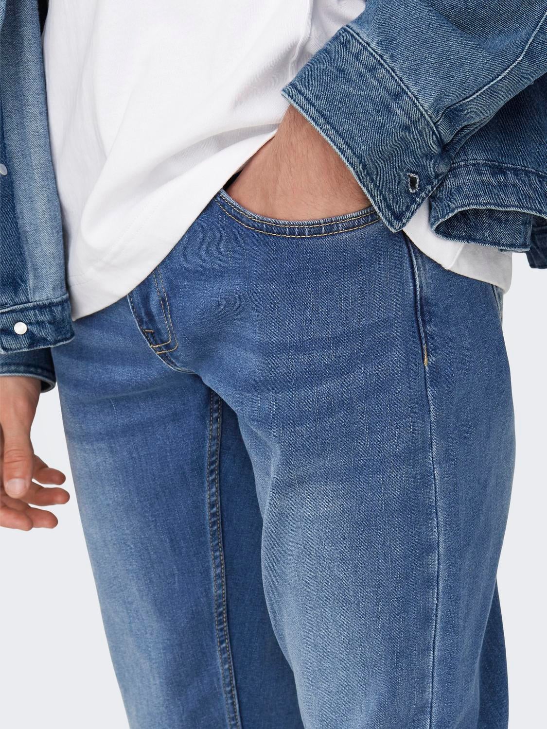 ONSWEFT Mittlere Taille Normal geschnitten Jeans Medium Blue Denim