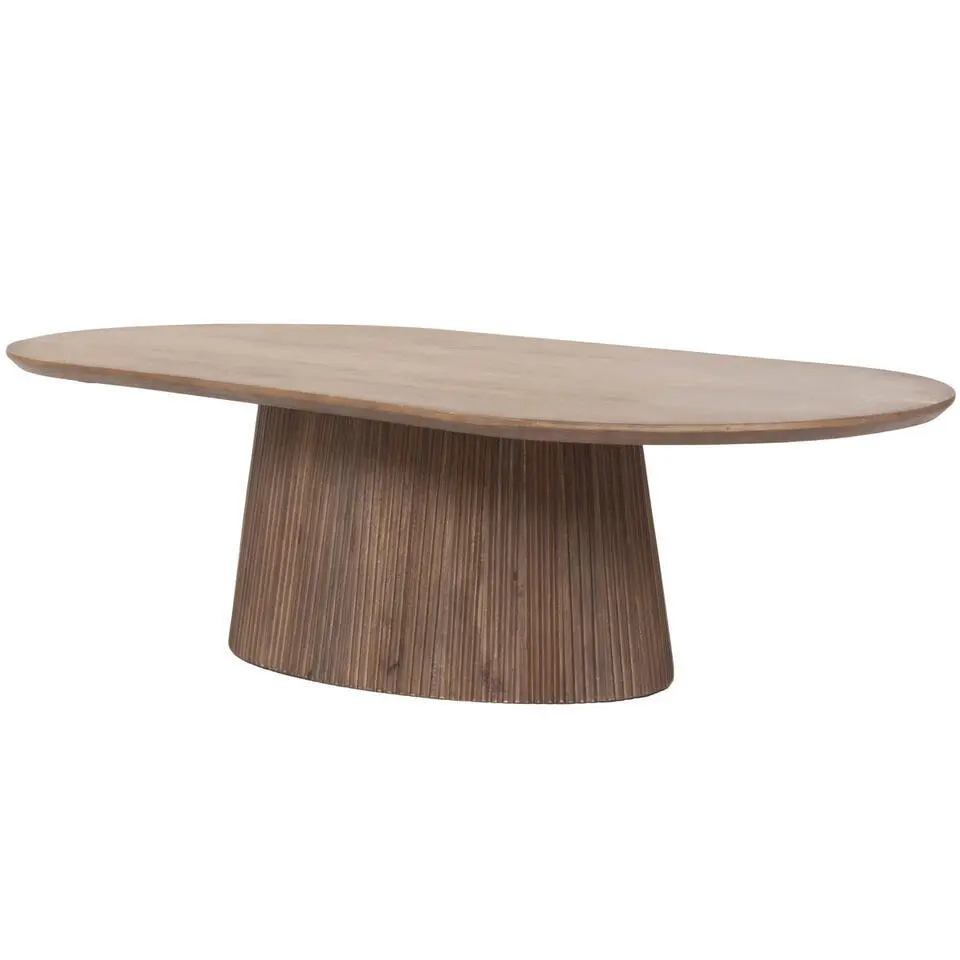 Salontafel Ovaal Donkerbruin Hout - 140x70x38cm - Salvador