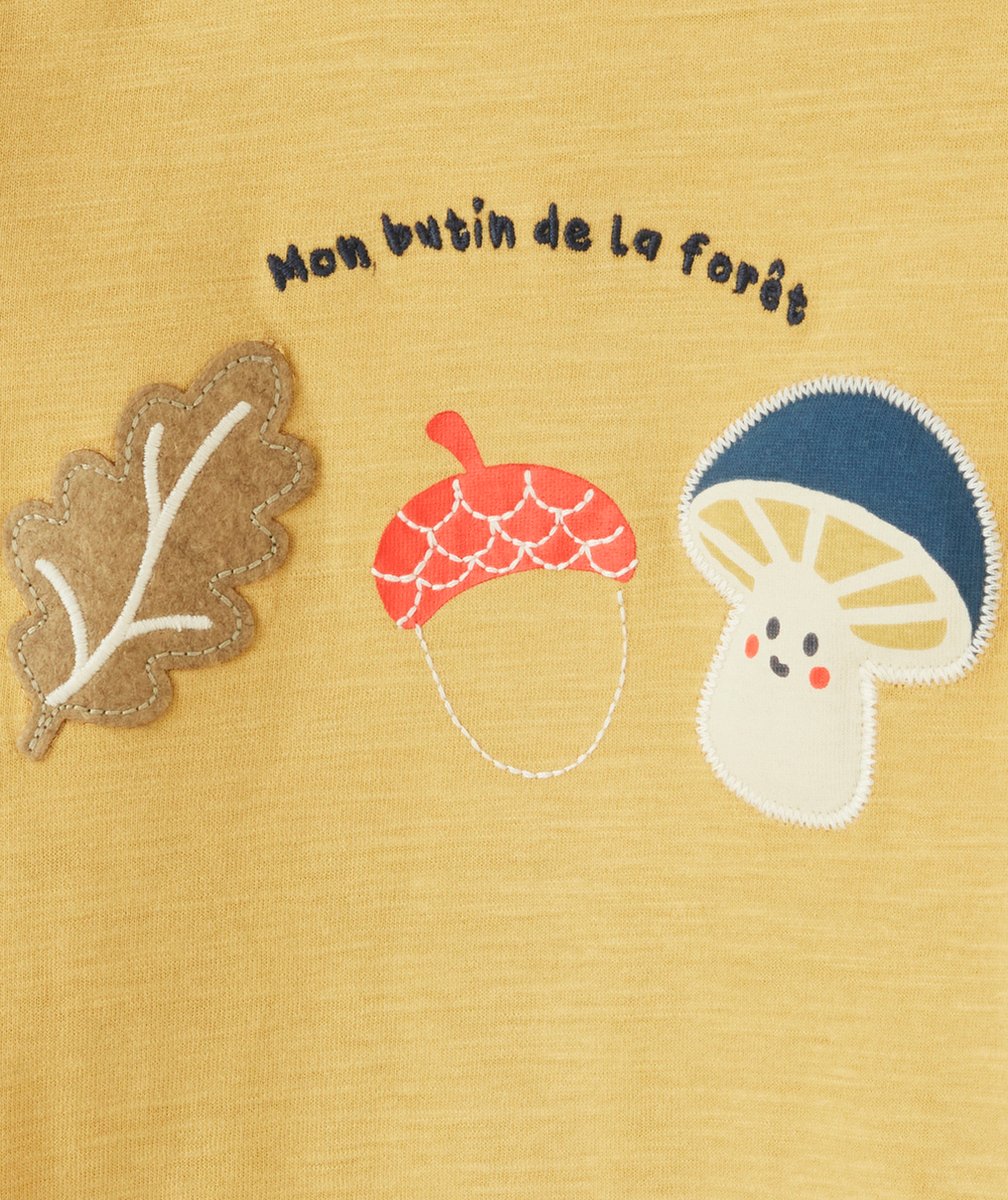 T-SHIRT MANCHES LONGUES BÉBÉ GARÇON EN COTON BIOLOGIQUE JAUNE