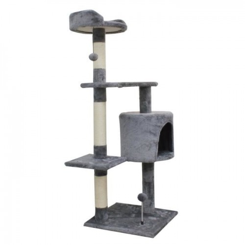 Arranhador para gatos Cstore Jasper Grande Cinza com Nicho