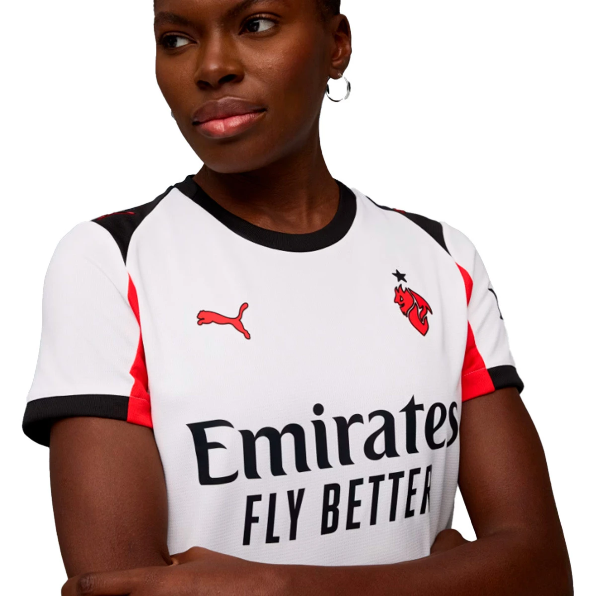Camisola Puma AC Milan Segundo Equipamento 2025-2026 Mulher
