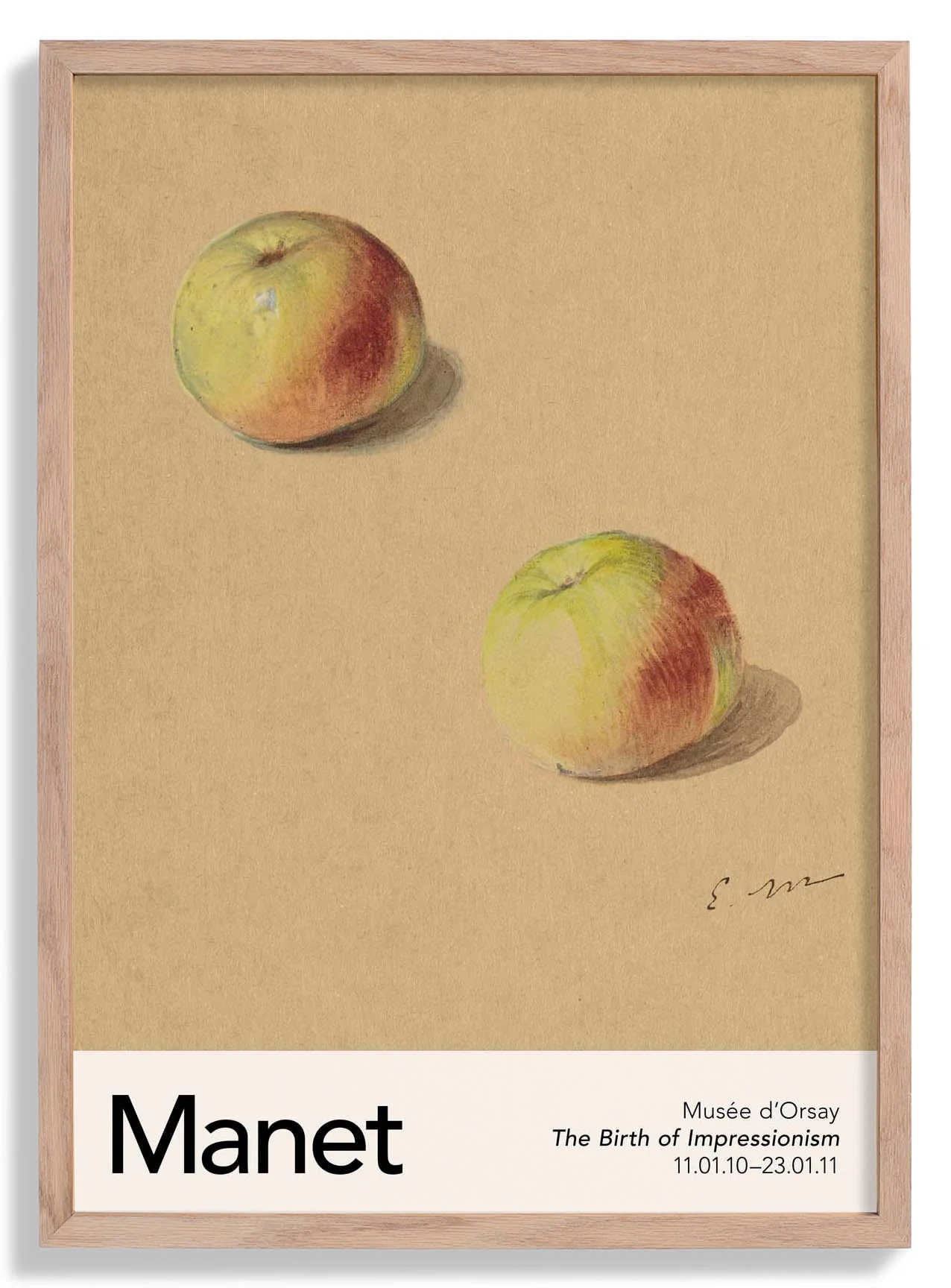Zwei Äpfel von Manet Ausstellung