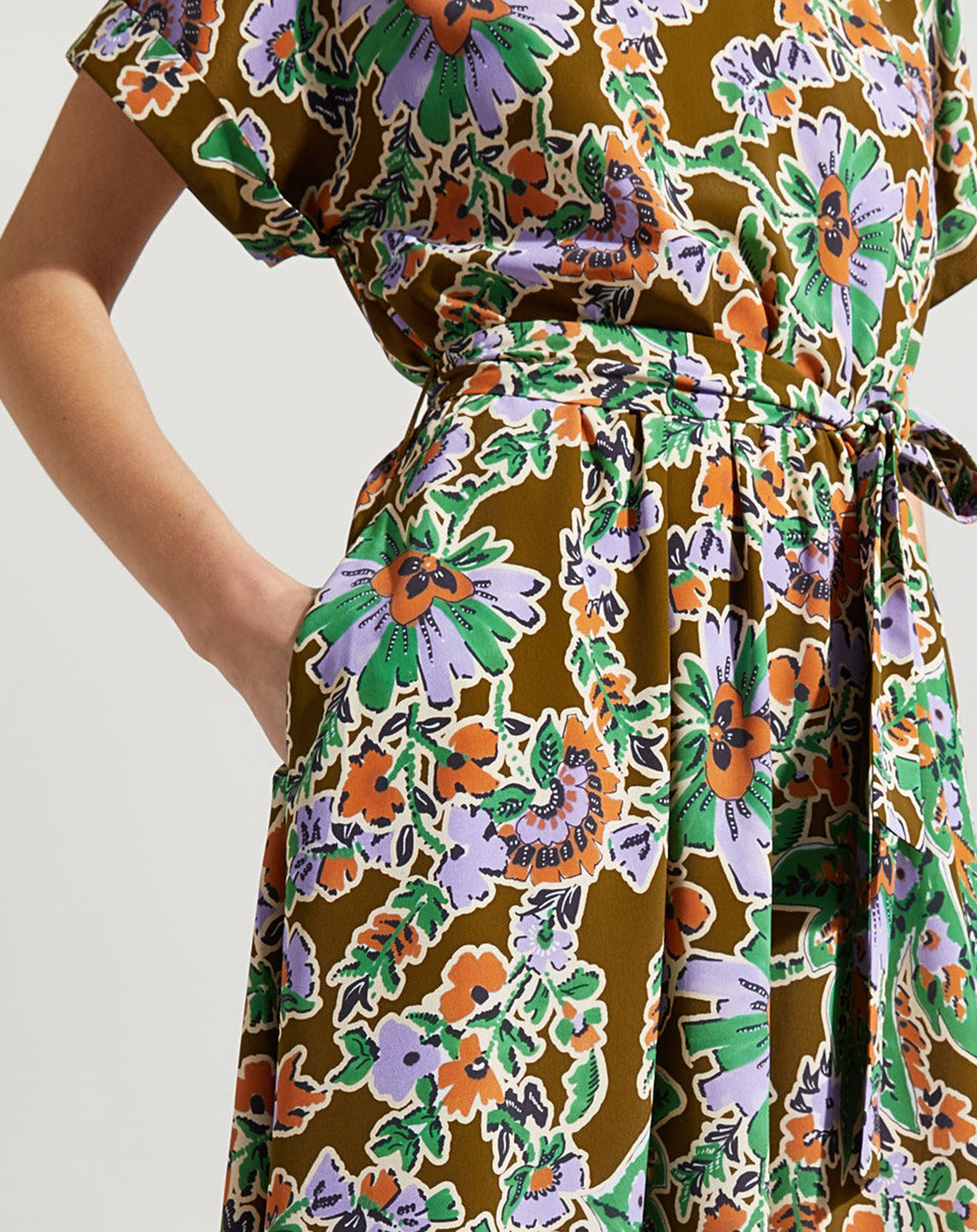 Jodhpur Robe Ricou print fleurs multicolore