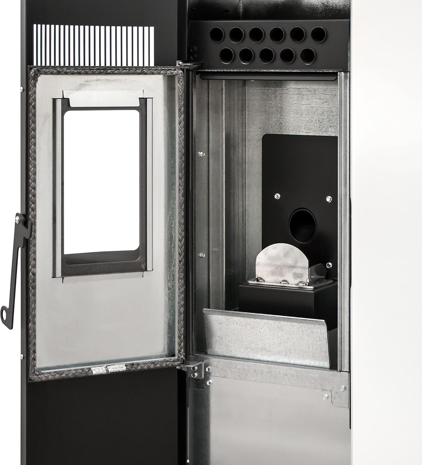 STUFE A PELLET ITALIA Boston 9 KW WiFi | Pelletöfen Effizienz 91% Heizt 80m² Autonomie 21 Std. Programmierbar WiFi-Steuerung 5 Geschwindigkeiten und Leistungsstufen 24 M Garantie Weiß
