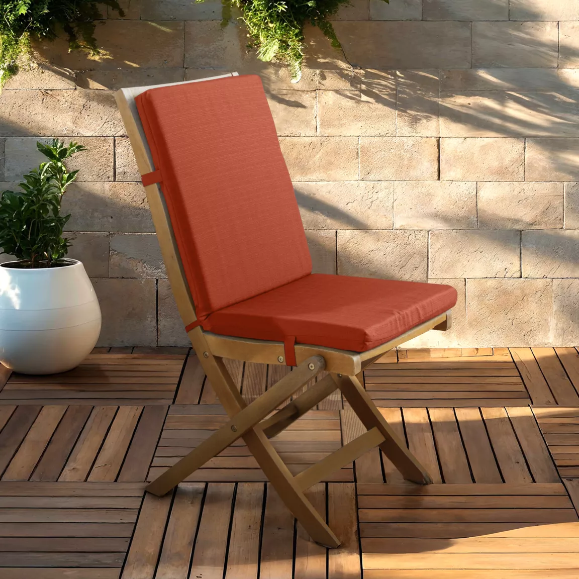 Coussin de chaise extérieur avec dossier (90 x 40 cm) Sunset Terracotta