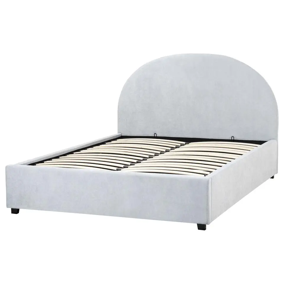 VAUCLUSE - Bed met opbergruimte - Lichtblauw - 140 x 200 cm - Stof