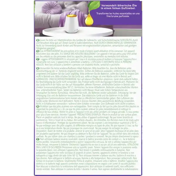 Fühl dich wohl Aroma-Öl Diffuser Entspannender Lavendel Starter-Set