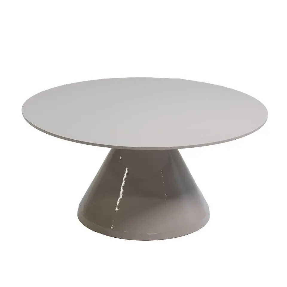 Salontafel Rond - Beige Aluminium Glans - 69x69x33,5cm - Kelsi