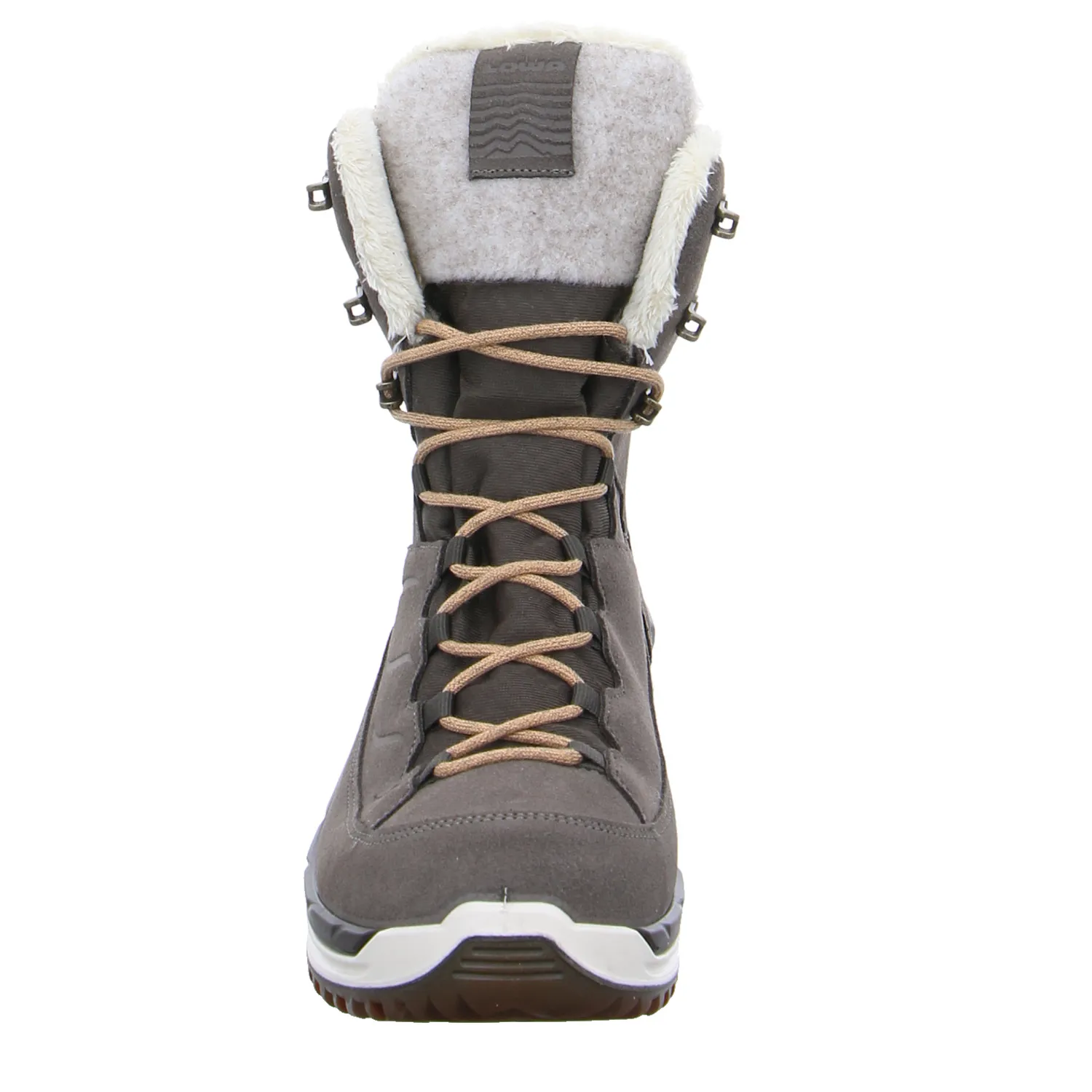 LOWA Snowboots Damen Taupe Leder
