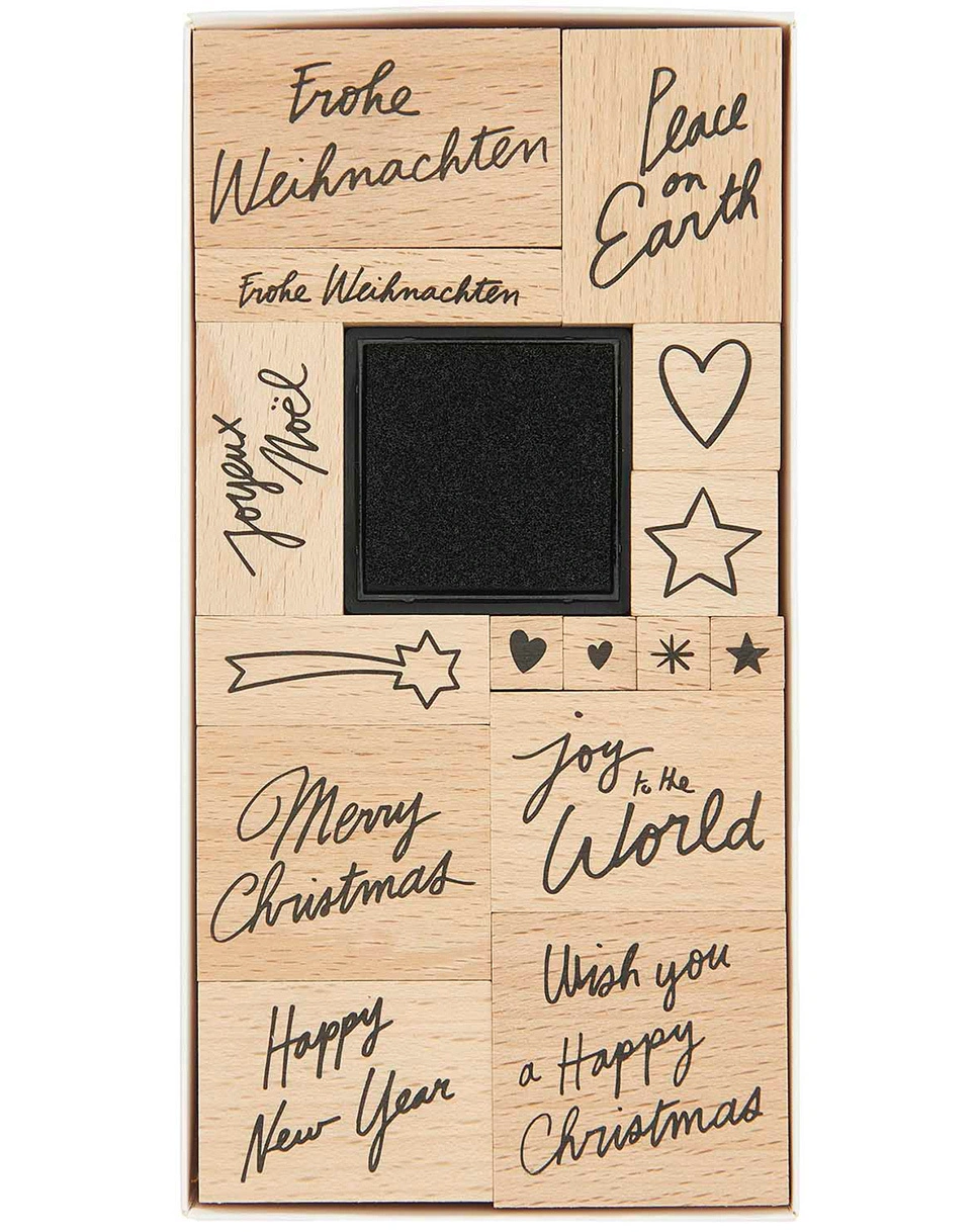 Stempel-Set CHRISTMAS ROCKS! - HANDLETTERING 16-teilig