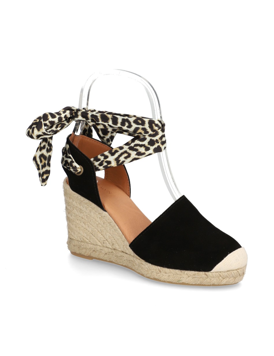 Veloursleder Keilsandale