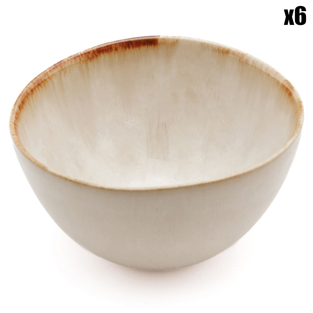 Bazar Bizar 6 Petits bols Cascais blancs - D.7.5xH.4 cm