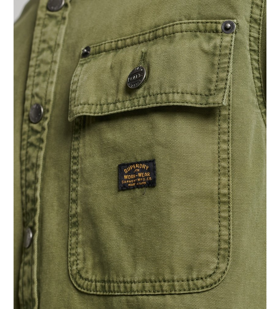 Superdry Camiseta Verde Lona
