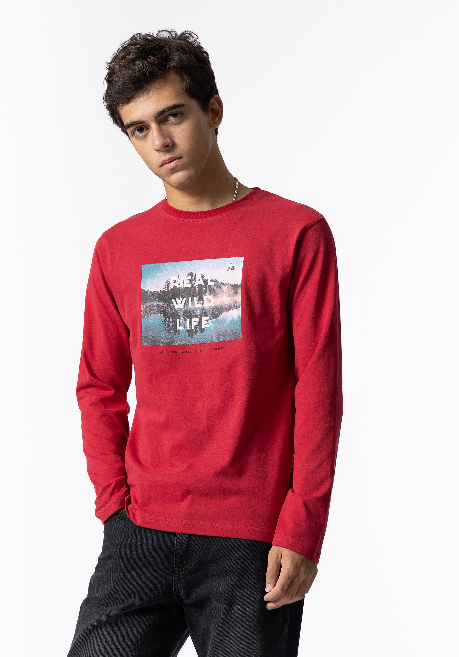 T-shirt com Estampado Frontal