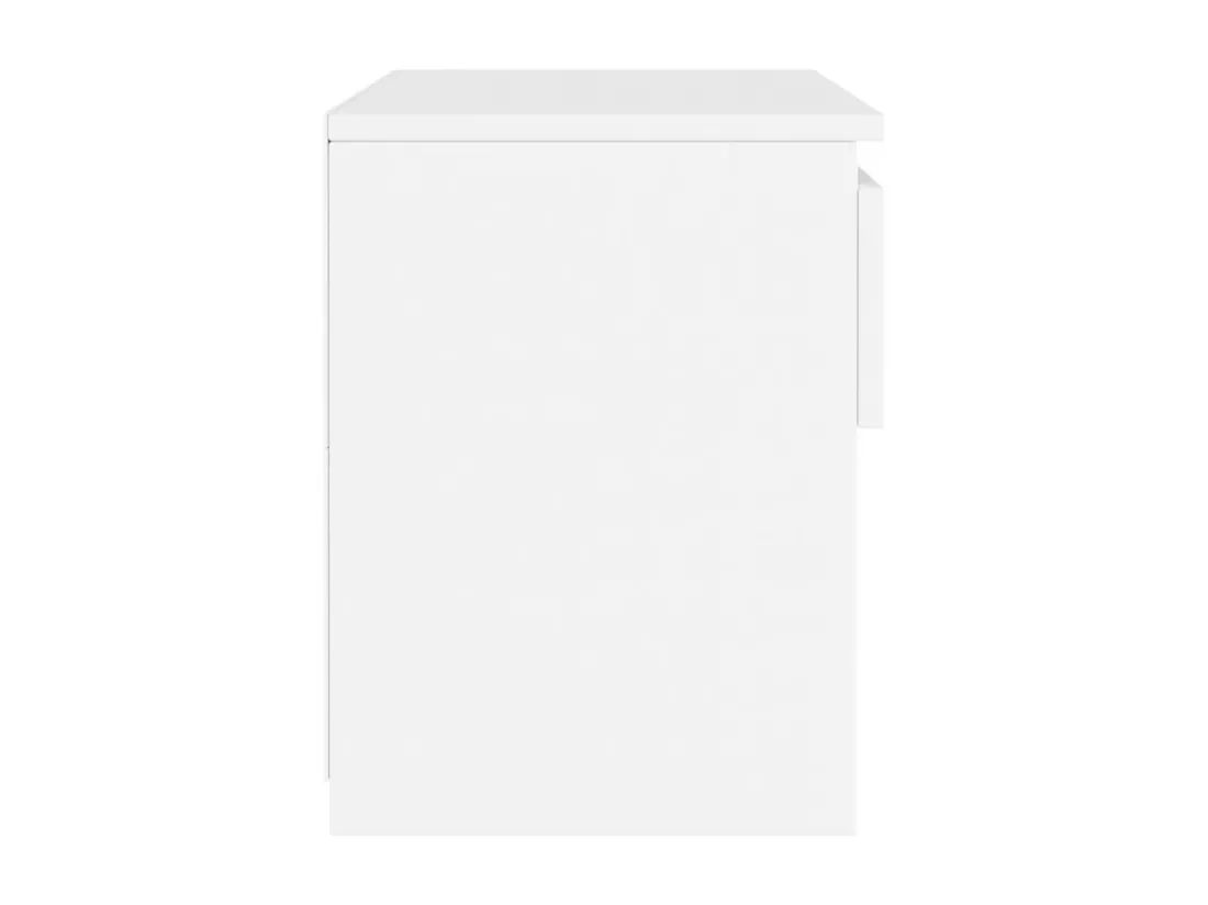 Tables de chevet 2 pièces Blanc 40x30x39 cm Aggloméré